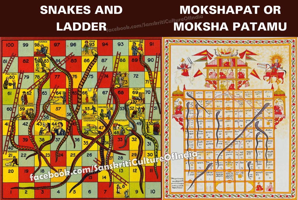 Snakes and Ladders, originated in ancient India,