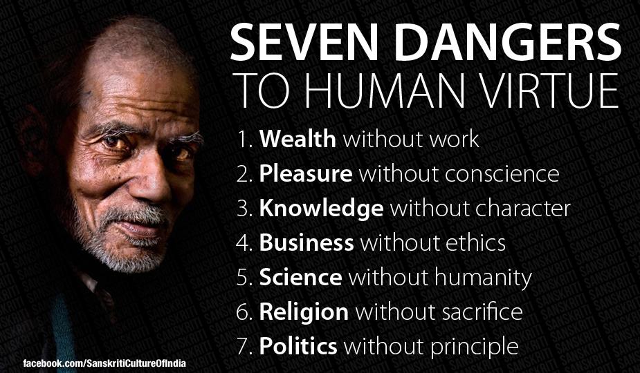 Seven Dangers to Human Virtue.