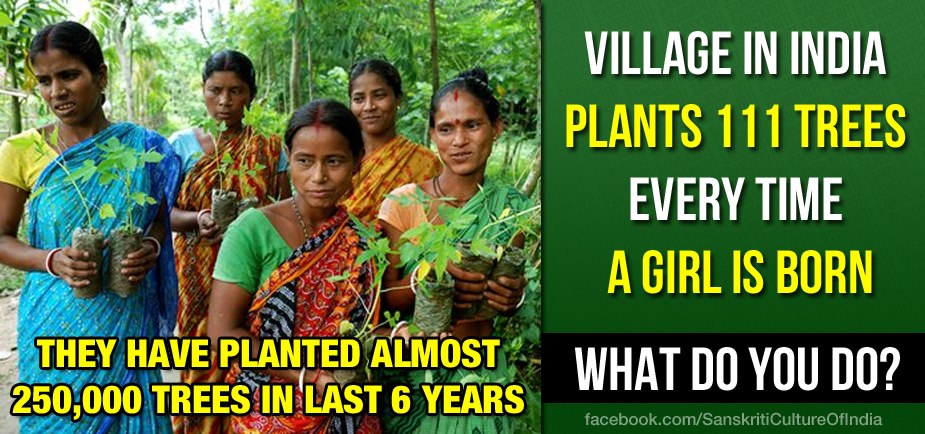 Welcoming A Girl Child With Planting Trees
