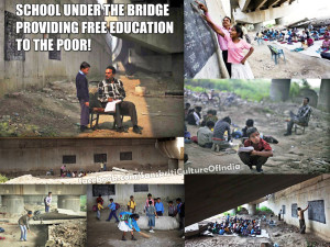 The school under the bridge in New Delhi!