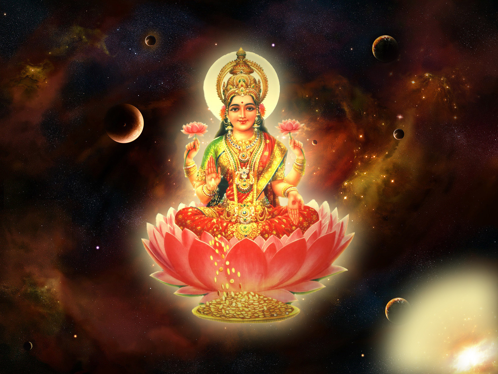 Maa MahaLakshmi Devi Laxmi Goddess of Wealth