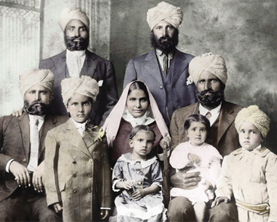 Punjabi family in America in 1900s