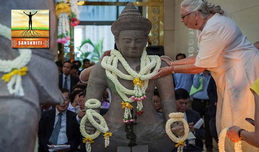 Stolen ancient Hindu statues returned to Cambodia