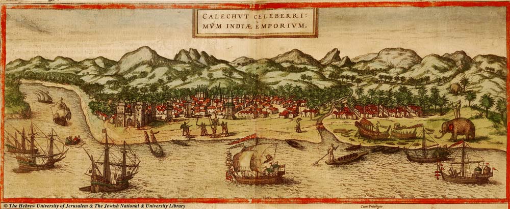 Map of Calicut, 1572