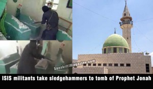 ISIS militants take sledgehammers to tomb of Prophet Jonah