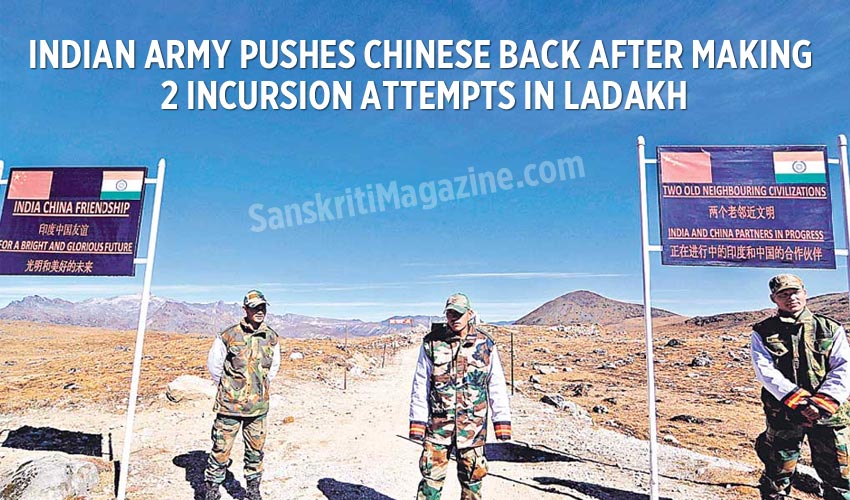 Indian army pushes Chinese back after making 2 incursion attempts in Ladakh