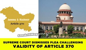 Supreme Court Dismisses Plea Challenging Validity of Article 370
