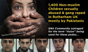 1,400 non-Muslim children sexually abused & gang raped in Rotherham, UK most by Pakistanis