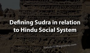 Defining Sudra in relation to Hindu social system
