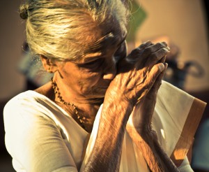elderly praying