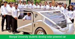 Manipal University students develop solar-powered car