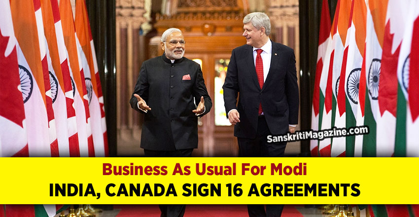 Business As Usual For Modi As India, Canada Sign 16 Agreements