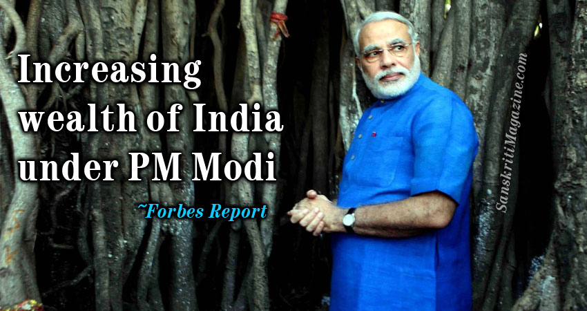 Increasing wealth of India under PM Narendra Modi