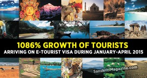 1086% growth of Tourists arriving on e-Tourist Visa during January-April 2015