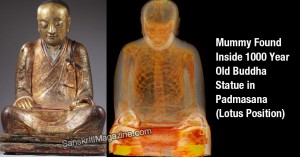 Buddha statue with mummy inside