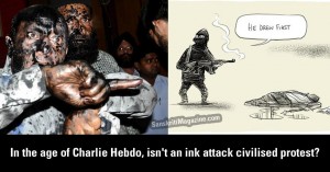 In the age of Charlie Hebdo, isn't an ink attack civilised protest?