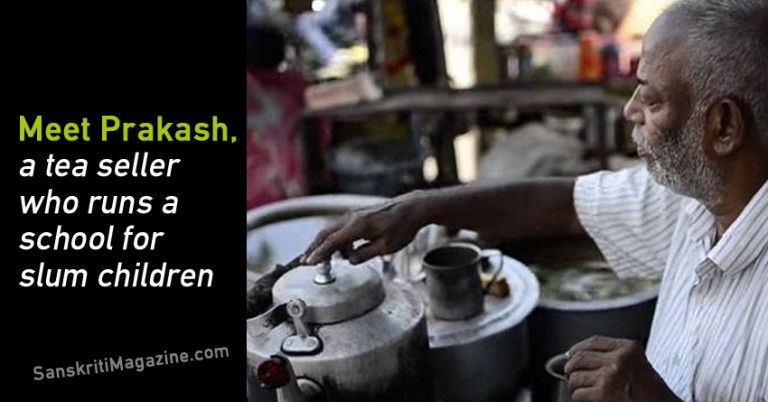 Meet Prakash, a tea seller who runs a school for slum children