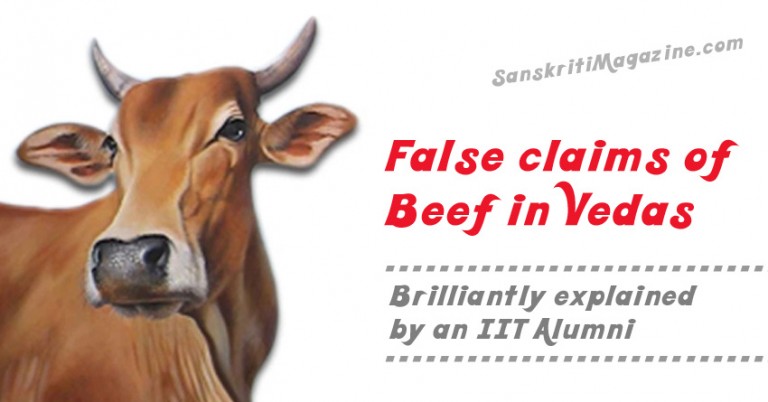 False claims of beef in vedas