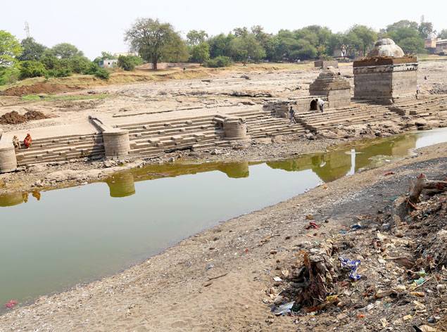 Submerged shrines rise after 34 years