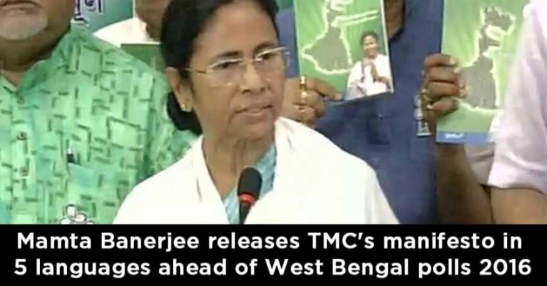 Mamta-Banerjee-releases-TMC's-manifesto-in-5-languages-ahead-of-West-Bengal-polls-2016
