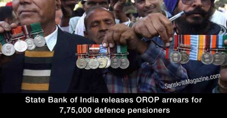 SBI-releases-OROP-arrears-for-7,75,000-defence-pensioners