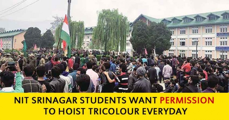 NIT Srinagar students want permission to hoist tricolour everyday