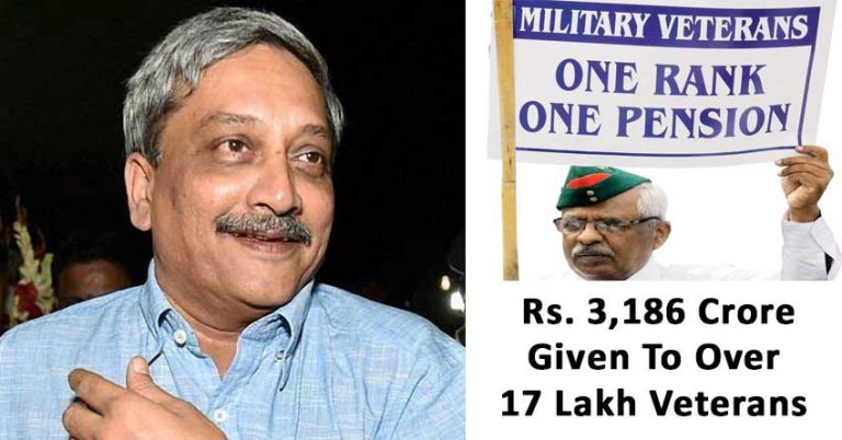 Rs. 3,186 Crore Given To Over 17 Lakh Veterans