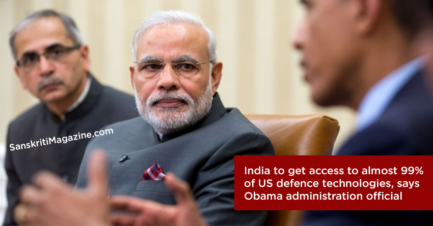 India to get access to almost 99% of US defence technologies, says Obama administration official