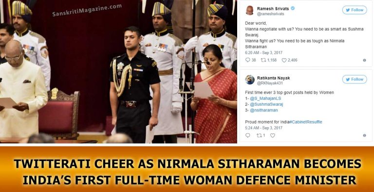 Twitterati-cheer-as-Nirmala-Sitharaman-becomes-India’s-first-full-time-woman-defence-minister