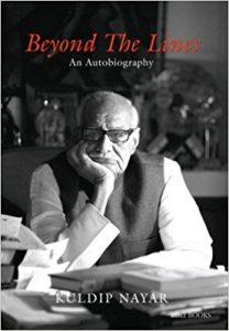 Beyond the lines: An autobiography book extracts Kuldip Nayar; 