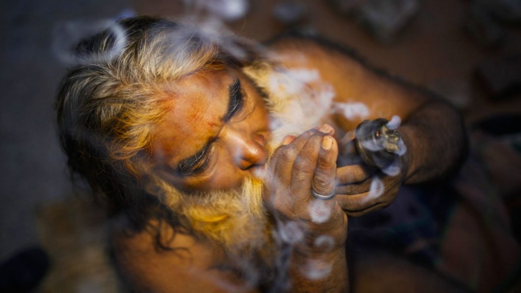 sadhu smoking ganja weed 