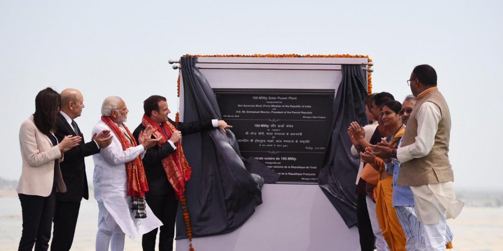 Modi, Macron inaugurate UP’s biggest solar power 