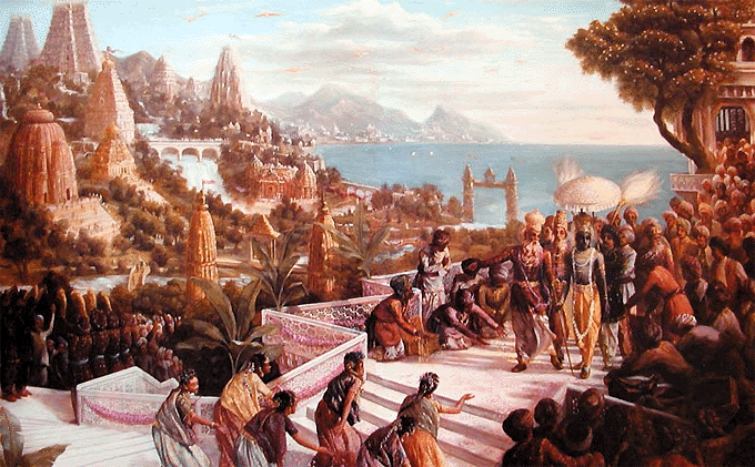 Krsna in Dwarka 