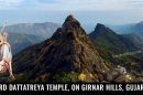 Lord-Dattatreya-Temple,-on-Girnar-Hills-in-Junagadh,-Gujarat