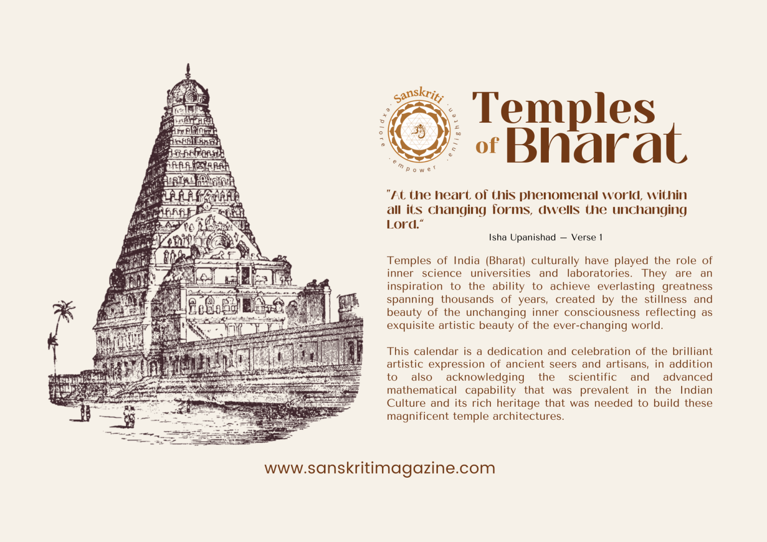 Temples of Bharat Calendar 2023 | Sanskriti - Hinduism and Indian ...