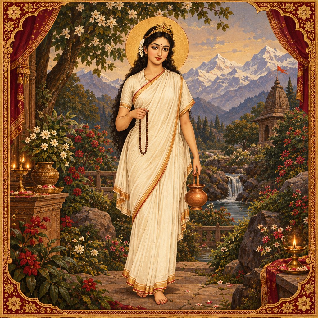 AI-generated devotional illustration of Maa Brahmacharini